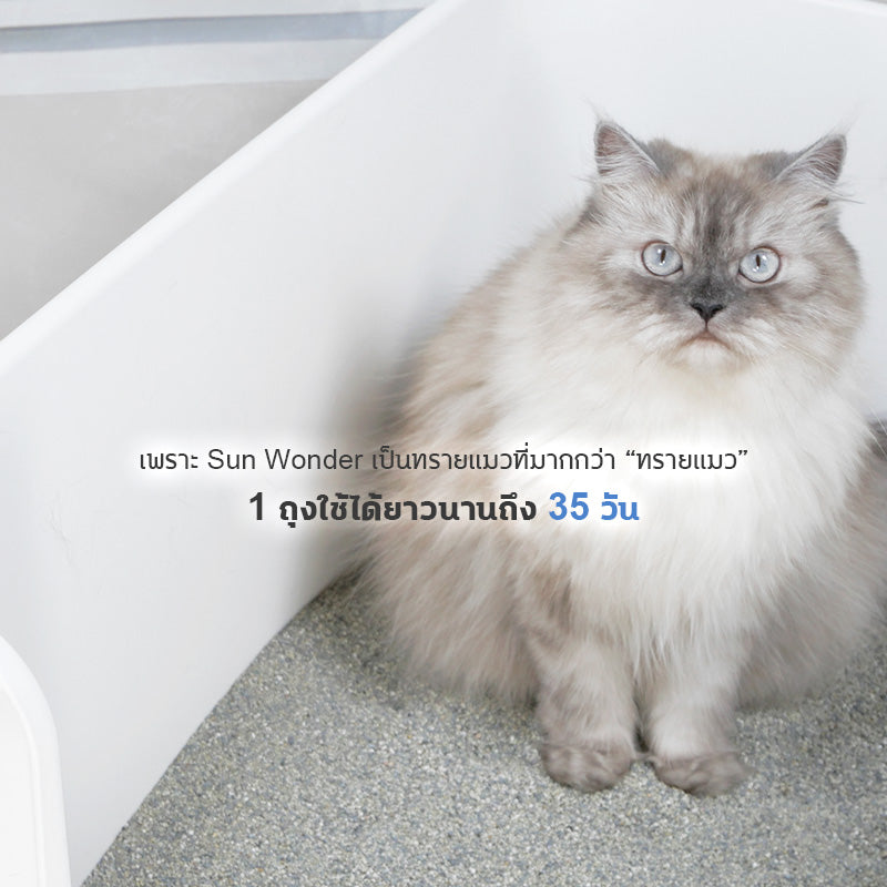 Pre order-ทรายแมว ไต้หวัน Sun Wonder SUPER MiXUP หินลาวา สูตรปลอดกลิ่นไร้ฝุ่น 1 ถุง / 5 ลิตร (4 กก.)