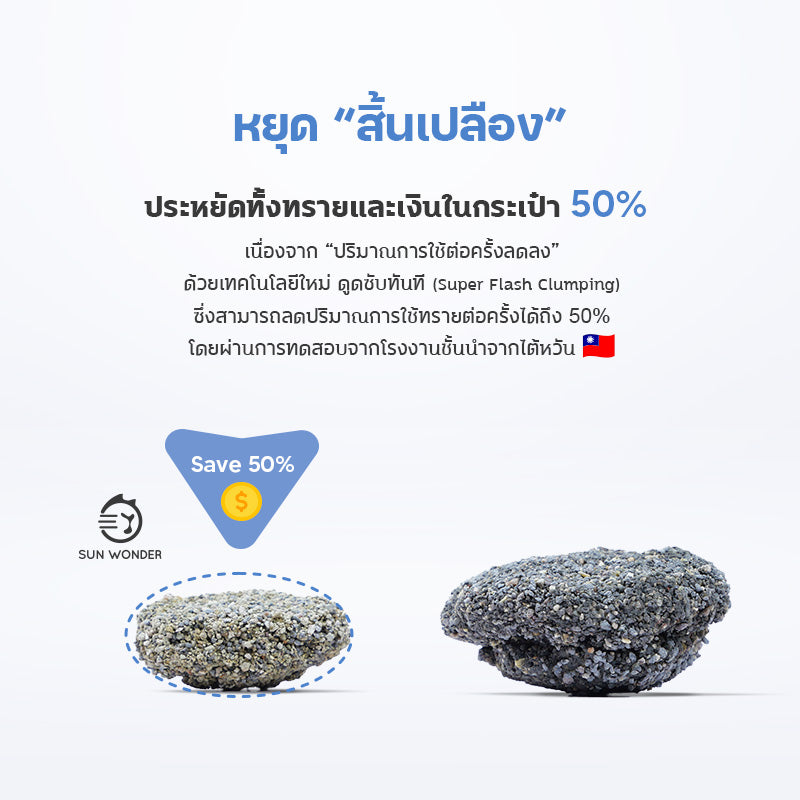 Pre order-ทรายแมว ไต้หวัน Sun Wonder SUPER MiXUP หินลาวา สูตรปลอดกลิ่นไร้ฝุ่น 1 ถุง / 5 ลิตร (4 กก.)