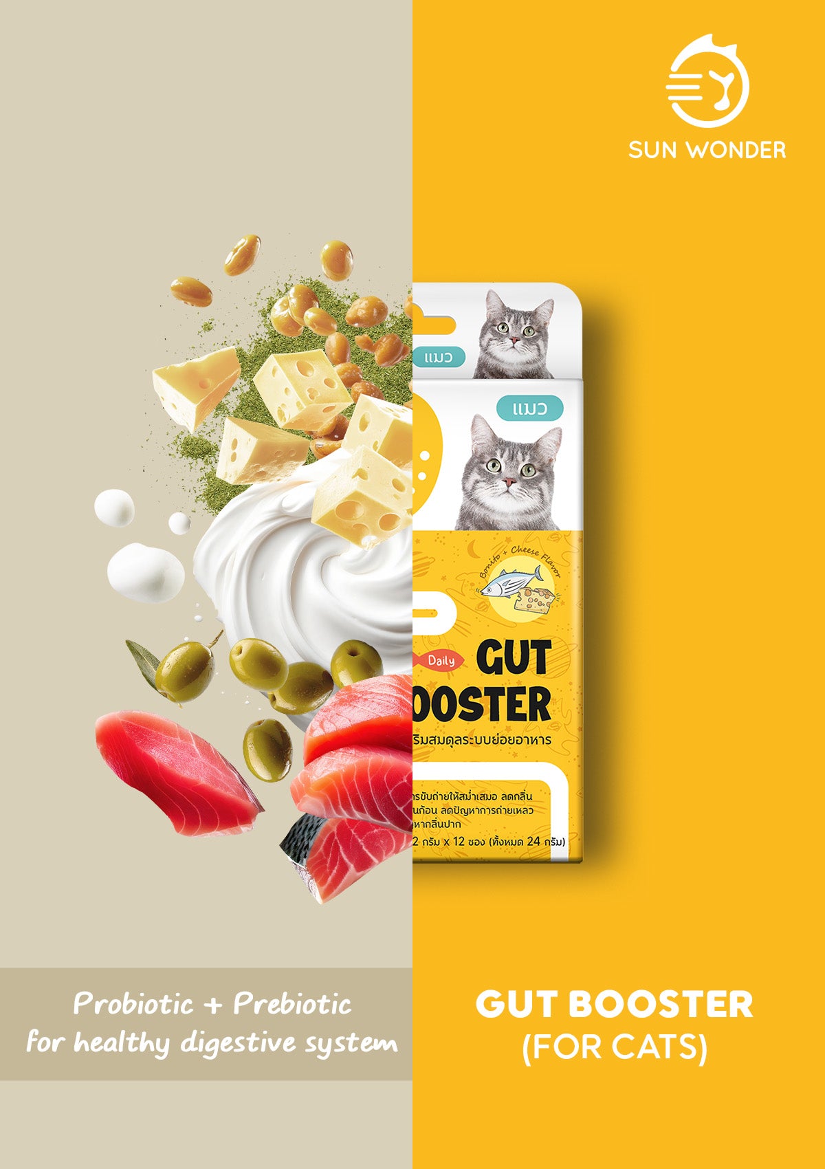 ชุดรักทุกวันขั้นพื้นฐาน｜กินดี ขับถ่ายดี หลับสบาย(แมว)