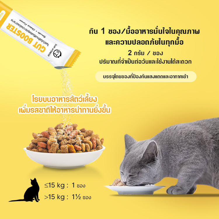 SUN WONDER โพรไบโอติกเสริมสมดุลระบบย่อยอาหาร สำหรับแมว(1 กล่อง/12 ซอง)