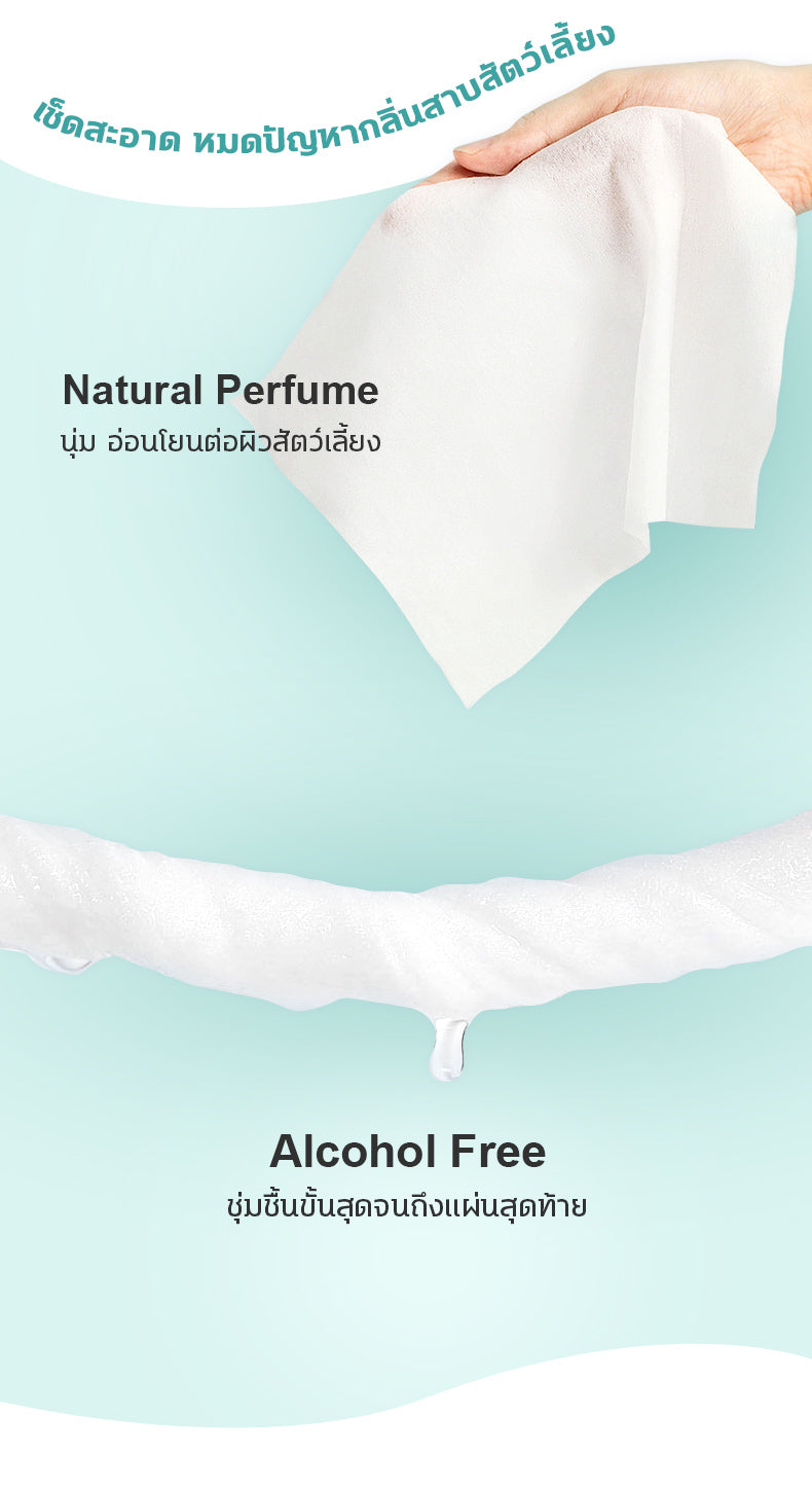 SUN WONDER ทิชชู่เปียกซันวันเดอร์ สำหรับสัตว์เลี้ยง